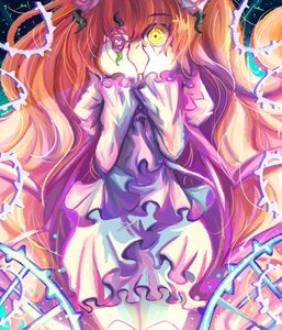 Rating: Safe Score: 0 Tags: 1girl dress flower frills hair_ornament image kirakishou long_hair orange_hair rose solo very_long_hair yellow_eyes User: admin