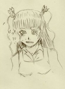 Rating: Safe Score: 0 Tags: 1girl barasuishou hair_bobbles hair_ornament image long_hair monochrome sketch solo two_side_up upper_body User: admin