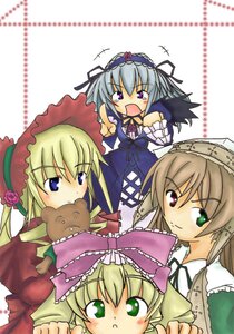 Rating: Safe Score: 0 Tags: 4girls blonde_hair blue_eyes blush bonnet bow brown_hair dress drill_hair flower frills green_eyes hairband heterochromia hina_ichigo image lolita_hairband long_hair long_sleeves looking_at_viewer multiple multiple_girls open_mouth pink_bow rose shinku silver_hair suigintou suiseiseki tagme twintails white_background User: admin