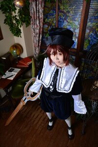Rating: Safe Score: 0 Tags: 1girl brown_hair flower from_above hat mary_janes pantyhose red_eyes shoes skirt solo souseiseki standing white_legwear User: admin