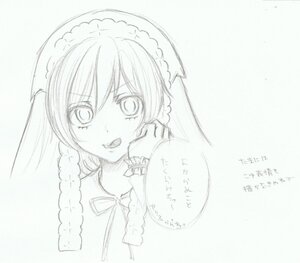 Rating: Safe Score: 0 Tags: 1girl :p blush braid image looking_at_viewer maid_headdress monochrome ribbon solo suiseiseki tongue tongue_out twin_braids User: admin