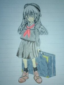 Rating: Safe Score: 0 Tags: 1girl full_body hat image long_hair long_sleeves neckerchief pleated_skirt rain red_neckwear school_uniform serafuku skirt solo standing suigintou User: admin