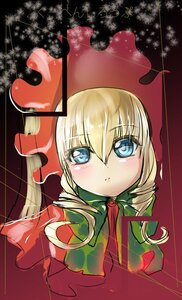 Rating: Safe Score: 0 Tags: 1girl bangs blonde_hair blue_eyes blush dress drill_hair eyebrows_visible_through_hair holding_umbrella image long_hair looking_at_viewer rain red_umbrella shinku solo twin_drills umbrella upper_body User: admin