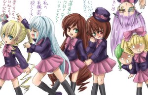 Rating: Safe Score: 0 Tags: 6+girls artist_request blonde_hair blue_eyes bow brown_hair eyepatch green_eyes hat heterochromia hina_ichigo image kanaria kirakishou kneehighs long_hair long_sleeves multiple multiple_girls pink_bow purple_hair red_eyes rozen_maiden school_uniform shinku short_hair siblings silver_hair sisters skirt souseiseki suigintou suiseiseki tagme thighhighs top_hat translated twins very_long_hair User: admin