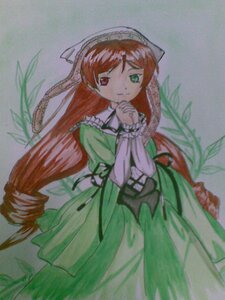Rating: Safe Score: 0 Tags: 1girl brown_hair dress expressionless frills green_dress green_eyes hands_clasped head_scarf heterochromia image long_hair long_sleeves looking_at_viewer own_hands_together plant red_eyes simple_background solo suiseiseki very_long_hair User: admin