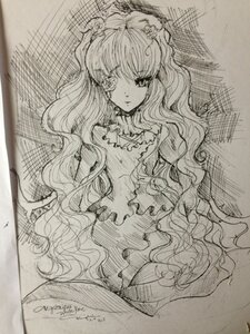 Rating: Safe Score: 0 Tags: 1girl dress frills greyscale hair_ornament image kirakishou long_hair looking_at_viewer monochrome solo traditional_media very_long_hair wavy_hair User: admin