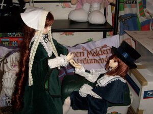 Rating: Safe Score: 0 Tags: 3girls book brown_hair doll dress flower frills hairband hat long_sleeves multiple_dolls multiple_girls purple_eyes souseiseki suiseiseki tagme User: admin