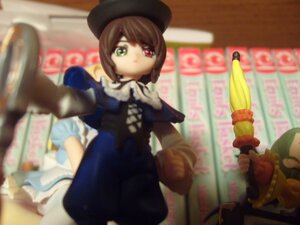 Rating: Safe Score: 0 Tags: 1girl bangs black_dress black_headwear blue_dress blurry blurry_background blurry_foreground brown_hair depth_of_field doll dress frills green_eyes hat heterochromia long_sleeves looking_at_viewer photo red_eyes short_hair solo souseiseki suiseiseki umbrella User: admin