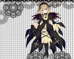 Rating: Safe Score: 0 Tags: 1girl argyle argyle_background argyle_legwear bishop_(chess) black_rock_shooter_(character) blonde_hair board_game checkerboard_cookie checkered checkered_background checkered_floor checkered_kimono checkered_scarf checkered_skirt chess_piece cookie diamond_(shape) dress flag floor flower hairband himekaidou_hatate holding_flag image king_(chess) knight_(chess) lolita_fashion lolita_hairband long_hair official_style on_floor page_number perspective plaid_background race_queen red_eyes reflection reflective_floor rook_(chess) solo suigintou thighhighs tile_floor tile_wall tiles vanishing_point wings User: admin