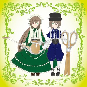 Rating: Safe Score: 0 Tags: blue_dress brown_hair dress dual_persona flower frills green_eyes hat heterochromia holding_hands image long_sleeves looking_at_viewer multiple_girls pair pants red_eyes ribbon rose short_hair siblings sisters smile souseiseki suiseiseki twins vines watering_can white_legwear User: admin