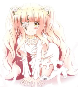 Rating: Safe Score: 0 Tags: 1girl blonde_hair blush boots dress eyepatch flower hair_flower hair_ornament image kirakishou kneeling long_hair pink_hair rose smile solo thigh_boots thighhighs very_long_hair white_dress white_flower white_footwear white_rose yellow_eyes User: admin