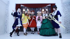 Rating: Safe Score: 0 Tags: black_hair boots chinese_clothes dress gloves hair_flower hair_ornament hat japanese_clothes long_hair long_sleeves looking_at_viewer multiple_boys multiple_cosplay multiple_girls skirt standing tagme weapon white_hair wide_sleeves User: admin