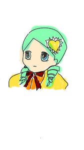 Rating: Safe Score: 0 Tags: 1girl :o bowtie drill_hair green_hair hair_ornament image kanaria looking_at_viewer ribbon simple_background solo twin_drills upper_body white_background User: admin