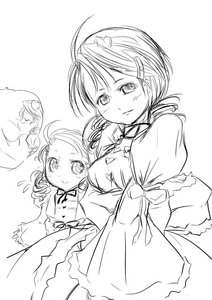 Rating: Safe Score: 0 Tags: 2girls ahoge blush dress drill_hair greyscale hair_ornament hairclip hat image kanaria magical_girl monochrome multiple_girls puffy_sleeves ribbon short_hair smile solo striped tears tomoe_mami twin_drills twintails User: admin