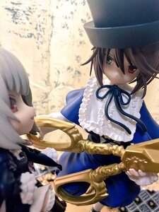 Rating: Safe Score: 0 Tags: 2girls blurry doll dress frills full_moon hat heterochromia long_sleeves moon multiple_dolls multiple_girls red_eyes ribbon short_hair souseiseki tagme top_hat User: admin
