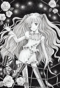 Rating: Safe Score: 0 Tags: 1girl black_flower black_rose flower greyscale hair_ornament image kirakishou long_hair monochrome pink_rose red_rose rose rose_petals solo thorns traditional_media vines white_flower white_rose yellow_rose User: admin