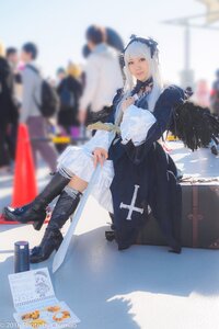 Rating: Safe Score: 0 Tags: 1girl blurry blurry_background blurry_foreground boots depth_of_field dress knee_boots long_hair photo sitting solo suigintou User: admin
