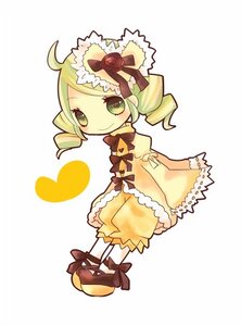 Rating: Safe Score: 0 Tags: 1girl ahoge black_footwear blonde_hair bloomers bow dress drill_hair full_body green_eyes green_hair hat heart image kanaria long_sleeves looking_at_viewer ribbon shoes smile solo standing twin_drills white_background white_legwear yellow_dress User: admin