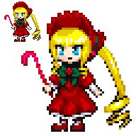 Rating: Safe Score: 0 Tags: 1girl blonde_hair blue_eyes dress image long_hair long_sleeves mosaic_censoring pixel_art shinku solo User: admin