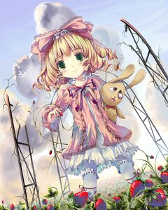 Rating: Safe Score: 0 Tags: 1girl apple blonde_hair bloomers blush bow cloud curly_hair day doll dress drill_hair duplicate dutch_angle flower food frills fruit full_body grapes grass green_eyes hair_bow hina_ichigo hinaichigo holding image kunkun lolita_fashion long_sleeves looking_at_viewer neck_ribbon object_namesake pantyhose photoshop_(medium) pink_bow pink_shirt plant ribbon ringlets rozen_maiden shirt short_hair sky smile solo standing strawberry underwear vines white_bloomers white_legwear yamamoto_nori User: admin