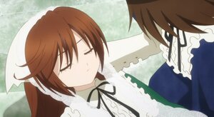 Rating: Safe Score: 0 Tags: 2girls black_ribbon brown_hair closed_eyes dress frills head_scarf image long_hair long_sleeves maid multiple_girls neck_ribbon pair ribbon siblings sisters souseiseki suiseiseki twins User: admin
