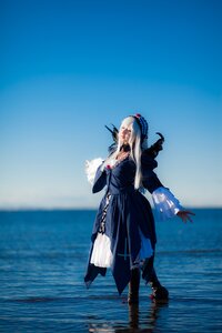 Rating: Safe Score: 0 Tags: 1girl black_dress braid dress full_body hair_ornament jewelry long_hair solo standing suigintou water white_hair User: admin