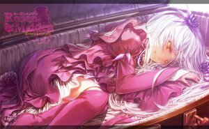 Rating: Safe Score: 0 Tags: 1girl barasuishou blurry blush boots commentary_request copyright_name crystal depth_of_field dress flower frills hair_ornament high_heel_boots high_heels image in_container juliet_sleeves light_particles lolita_fashion long_hair long_sleeves looking_at_viewer lying misaki_(kyal_001) on_side photoshop_(medium) pink_dress purple_footwear rose rozen_maiden silver_hair smile solo thighhighs yellow_eyes User: admin