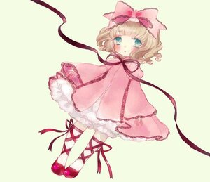 Rating: Safe Score: 0 Tags: 1girl aqua_eyes blonde_hair bloomers blue_eyes blush bow cross-laced_footwear dress full_body green_background hair_bow hina_ichigo hinaichigo image leg_ribbon long_sleeves looking_at_viewer pink_bow pink_dress ribbon shoes short_hair simple_background solo underwear User: admin