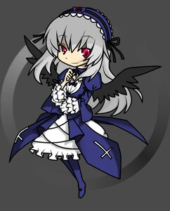 Rating: Safe Score: 0 Tags: 1girl black_wings boots dress frills full_body grey_background hairband image long_hair long_sleeves looking_at_viewer pink_eyes rose silver_hair simple_background smile solo standing suigintou wings User: admin