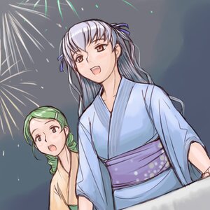 Rating: Safe Score: 0 Tags: 2girls fireworks green_hair hair_ornament hair_ribbon japanese_clothes kimono long_hair multiple_girls open_mouth ribbon siblings silver_hair sisters suigintou tanabata yukata User: admin