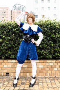 Rating: Safe Score: 0 Tags: 1boy blonde_hair hair_over_one_eye hand_on_hip lips shoes solo souseiseki standing white_legwear User: admin