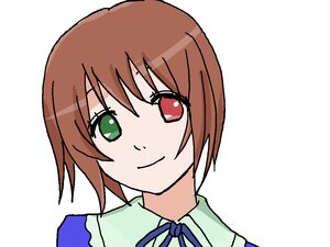 Rating: Safe Score: 0 Tags: 1girl auto_tagged blue_neckwear blue_ribbon brown_hair closed_mouth collared_shirt eyebrows_visible_through_hair green_eyes heterochromia image looking_at_viewer neck_ribbon portrait red_eyes ribbon shirt short_hair simple_background smile solo souseiseki white_background white_shirt User: admin