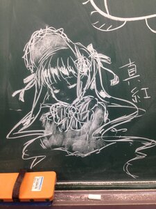 Rating: Safe Score: 0 Tags: 1girl image monochrome ribbon shinku solo upper_body User: admin