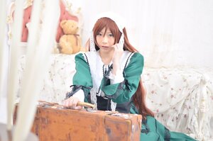 Rating: Safe Score: 0 Tags: 1girl 3d blurry blurry_background blurry_foreground brown_hair depth_of_field dress green_dress lips long_hair photo realistic solo stuffed_animal suiseiseki User: admin