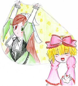Rating: Safe Score: 0 Tags: 2girls :d ^_^ blonde_hair blush bow closed_eyes dress green_eyes hair_bow heterochromia hina_ichigo hinaichigo image long_hair long_sleeves multiple_girls open_mouth pair pink_bow red_eyes short_hair siblings sisters smile suiseiseki User: admin