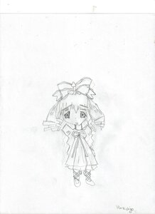 Rating: Safe Score: 0 Tags: 1girl auto_tagged bow crying dress full_body greyscale hinaichigo image monochrome sketch solo standing tears User: admin