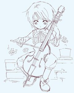 Rating: Safe Score: 0 Tags: 1girl acoustic_guitar aqua_theme bass_guitar blue_background blue_theme boots bow_(instrument) dress electric_guitar guitar holding_instrument image instrument monochrome music playing_instrument plectrum short_hair sketch solo souseiseki violin User: admin