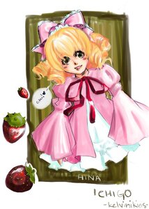 Rating: Safe Score: 0 Tags: 1girl apple blonde_hair bow cake cherry dress food fruit green_eyes hina_ichigo hinaichigo holding_fruit image long_sleeves pink_bow pink_dress ribbon solo strawberry tomato watermelon User: admin