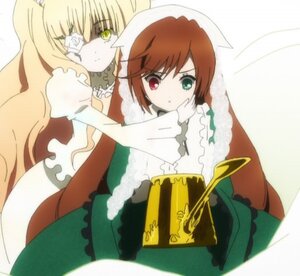 Rating: Safe Score: 0 Tags: 2girls blonde_hair dress eyepatch frills green_dress green_eyes heterochromia image kirakishou long_hair long_sleeves looking_at_viewer multiple_girls pair red_eyes siblings sisters souseiseki suiseiseki twins very_long_hair User: admin