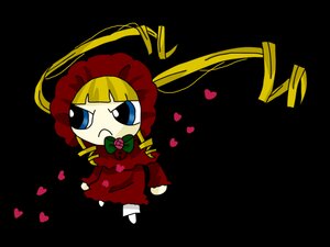 Rating: Safe Score: 0 Tags: 1girl auto_tagged black_background blonde_hair blue_eyes bonnet bow chibi dress flower full_body heart image long_sleeves petals red_dress red_flower red_rose rose rose_petals shinku simple_background solo User: admin