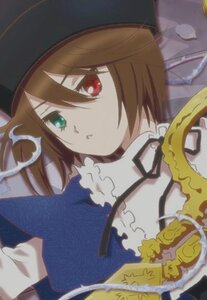 Rating: Safe Score: 0 Tags: 1girl black_headwear brown_hair dress green_eyes hair_between_eyes hat heterochromia image looking_at_viewer parted_lips red_eyes short_hair solo souseiseki suiseiseki upper_body weapon User: admin