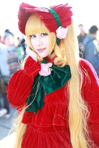 Rating: Safe Score: 0 Tags: auto_tagged blonde_hair blue_eyes blurry blurry_background blurry_foreground bonnet depth_of_field dress flower hat lips long_hair looking_at_viewer multiple_girls photo pink_flower pink_rose red_dress rose shinku solo solo_focus User: admin