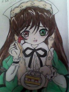 Rating: Safe Score: 0 Tags: 1girl brown_hair green_eyes image long_hair looking_at_viewer neck_ribbon red_eyes ribbon smile solo suiseiseki veil User: admin