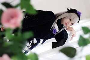 Rating: Safe Score: 0 Tags: 1girl 3d blurry blurry_background blurry_foreground depth_of_field dress flower hairband lips long_hair long_sleeves looking_at_viewer motion_blur photo solo suigintou User: admin
