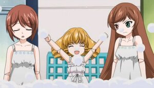 Rating: Safe Score: 0 Tags: 3girls :d >_< blurry blurry_foreground brown_hair closed_eyes depth_of_field dress drill_hair green_eyes heterochromia image indoors long_hair multiple multiple_girls open_mouth red_eyes short_hair siblings sisters souseiseki suiseiseki tagme twin_drills twins white_dress User: admin