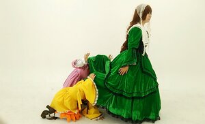 Rating: Safe Score: 0 Tags: 2girls black_footwear brown_hair dress frills long_hair long_sleeves multiple_cosplay multiple_girls pink_hair profile suiseiseki tagme wide_sleeves User: admin