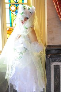 Rating: Safe Score: 0 Tags: 1girl bare_shoulders blonde_hair bouquet bridal_veil dress elbow_gloves flower gloves kirakishou see-through solo veil wedding_dress white_dress window User: admin