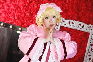 Rating: Safe Score: 0 Tags: 1girl blonde_hair blue_eyes dress flower hinaichigo lips photo pink_dress pink_flower pink_rose realistic red_flower red_rose rose solo User: admin