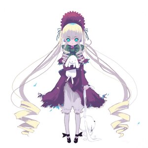 Rating: Safe Score: 0 Tags: 1girl blonde_hair bloomers blue_eyes dress drill_hair full_body image long_hair long_sleeves shinku solo striped twin_drills twintails underwear very_long_hair white_background User: admin