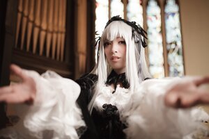Rating: Safe Score: 0 Tags: 1girl 3d blurry blurry_background blurry_foreground depth_of_field dress foreshortening gothic_lolita hairband lips lolita_fashion lolita_hairband long_hair long_sleeves looking_at_viewer motion_blur outstretched_arm outstretched_hand photo reaching reaching_out solo suigintou white_hair User: admin